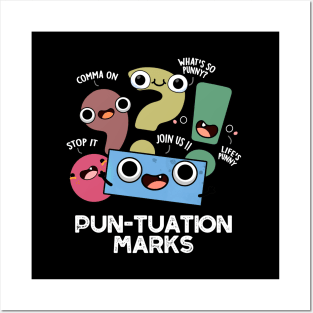 Pun-tuation Marks Cute Punctuation Marks Pun Posters and Art